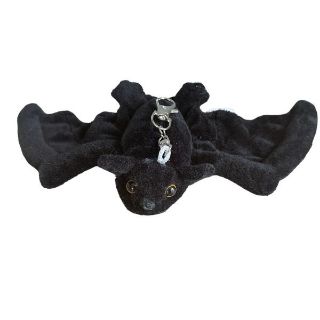 Obrázek z Netopýr černý plyš 20cm s karabinou 